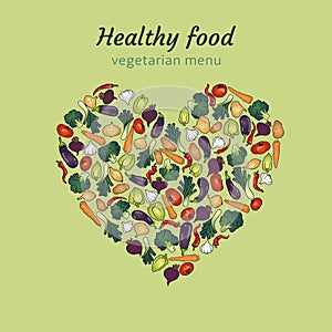 Healthy vegetable heart