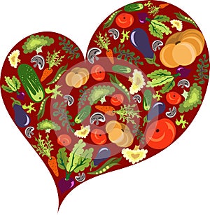 Healthy vegetable heart