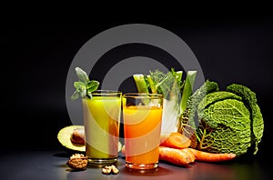 Healthy vegetable juices for refreshment