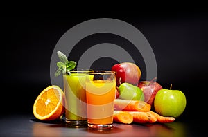 Healthy vegetable juices for refreshment