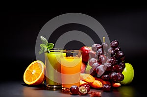 Healthy vegetable juices for refreshment