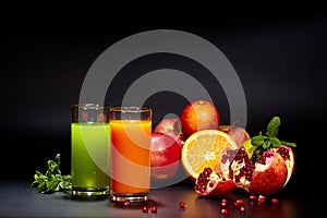 Healthy vegetable juices for refreshment and as an antioxidant