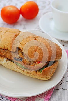 Healthy vegetarian sandwich