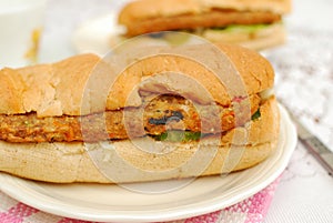 Healthy vegetarian sandwich