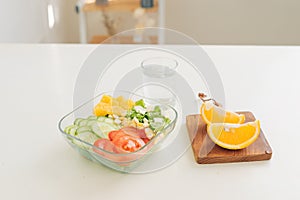 Healthy vegetarian sandwiches. Variety toasts stack on glass container over white background