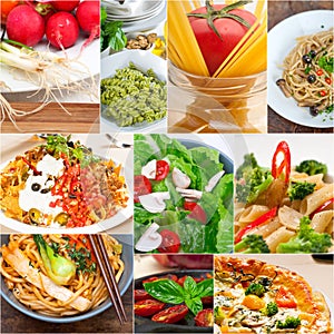 Healthy Vegetarian vegan food collage