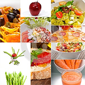 Healthy Vegetarian vegan food collage