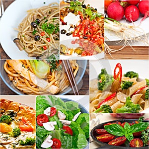 Healthy Vegetarian vegan food collage