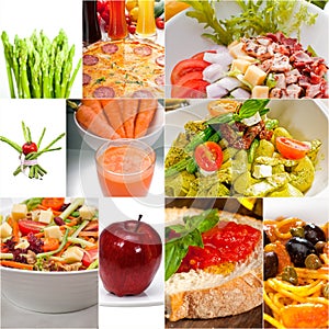Healthy Vegetarian vegan food collage