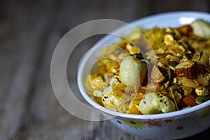 Healthy version of namkeen in bowl