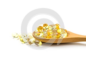 Healthy Vitamins, Omega 3,isolated, has a white background,Copy space.