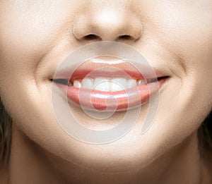Healthy woman teeth and smile