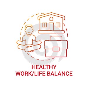 Healthy work-life balance concept icon