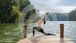Healthy Yoga woman lifestyle balanced practicing meditate and energy yoga
