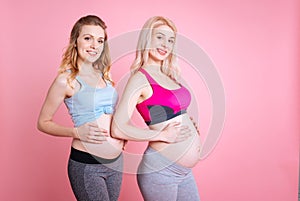 Healthy young mummies with baby bellies