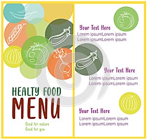 healty food menu set
