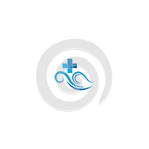 Healty wave logo icon