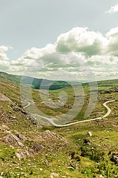 Healy Pass, a 12 km route winding through the borderlands of County Cork and County Kerry in Ireland