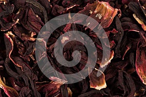 Heap of aromatic Hibiscus tea