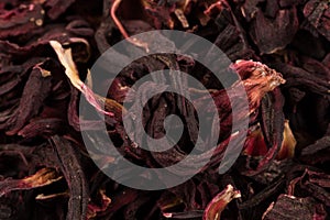 Heap of aromatic Hibiscus tea