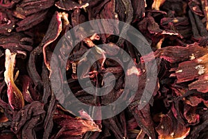 Heap of aromatic Hibiscus tea