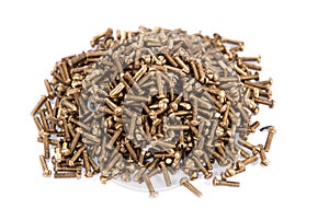 Heap from the big number of screws