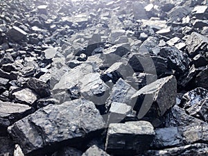 Heap of black coal