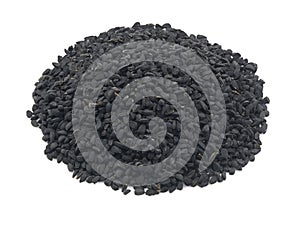 Heap of black cumin seeds