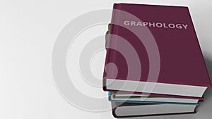 Heap of books on GRAPHOLOGY, 3D animation