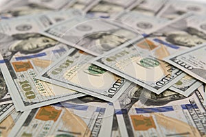 Heap of cash in hundred dollar bills