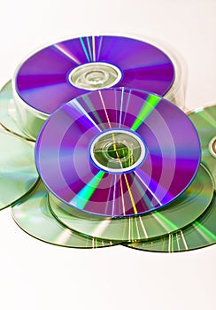 Heap Cd-rom on white background