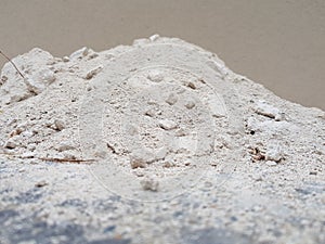 Heap of cement for construction works.