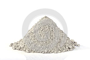 Heap of cement powder intended for industry isolated