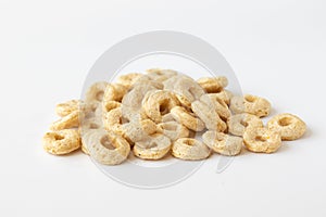 Heap cereals ring isolated on white background