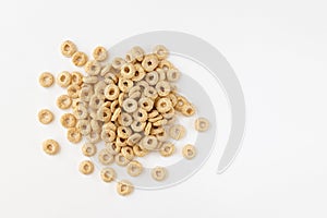 Heap cereals ring isolated on white background