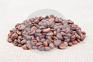 Heap of coffee beans