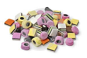 Heap of Liquorice allsorts