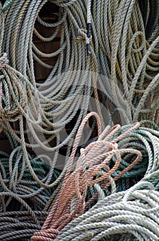 Heap of colorful ropes and cables - 2