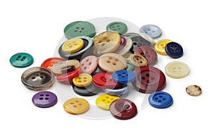 Heap of colorful sewing buttons