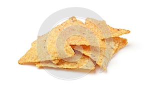 Heap of corn chips isolated