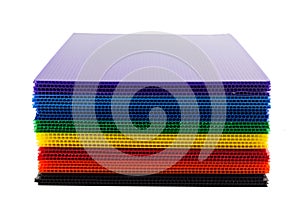 Heap of corrugated plastics