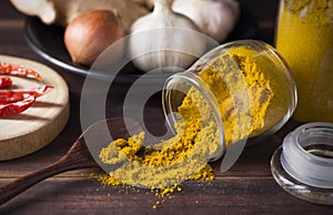 Heap of curry powder