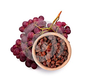 Heap of Dark Brown Sweet Raisins, Dried Grapes Pile