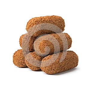 Heap of deep fried Dutch kroketten