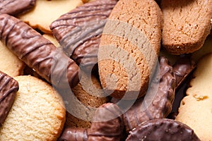 Heap of different kinds of cookies. photo