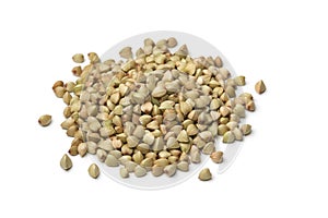 Heap of dried buckwheat seeds