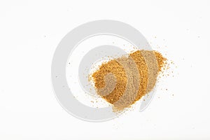 Heap of dried Peruvian maca powder - Lepidium meyenii