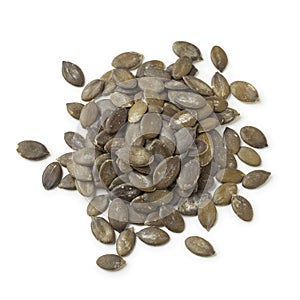 Heap of dried pumpkin seeds