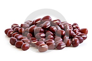 Heap of dry adzuki beans photo