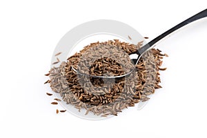 Heap of dry caraway seeds